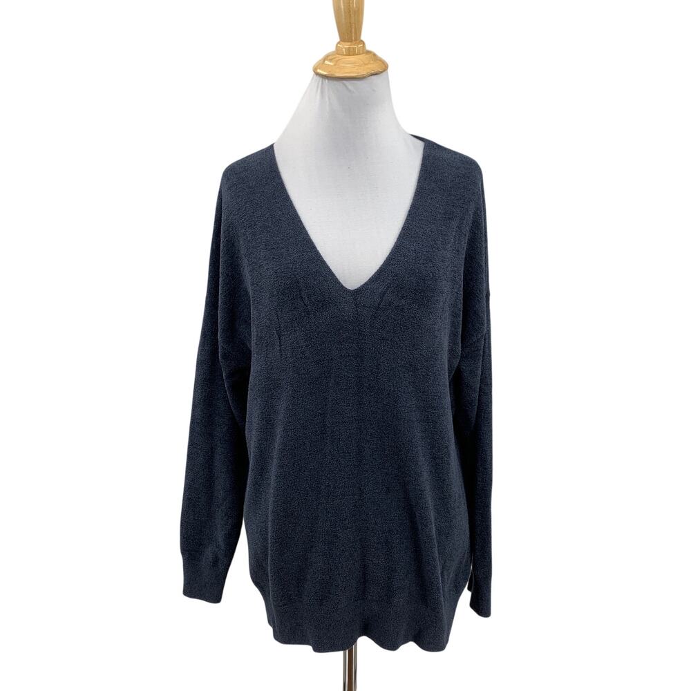 Barefoot Dreams Sweater Women S Small CozyChic Ultra Lite V Neck Hi-Low Pullover